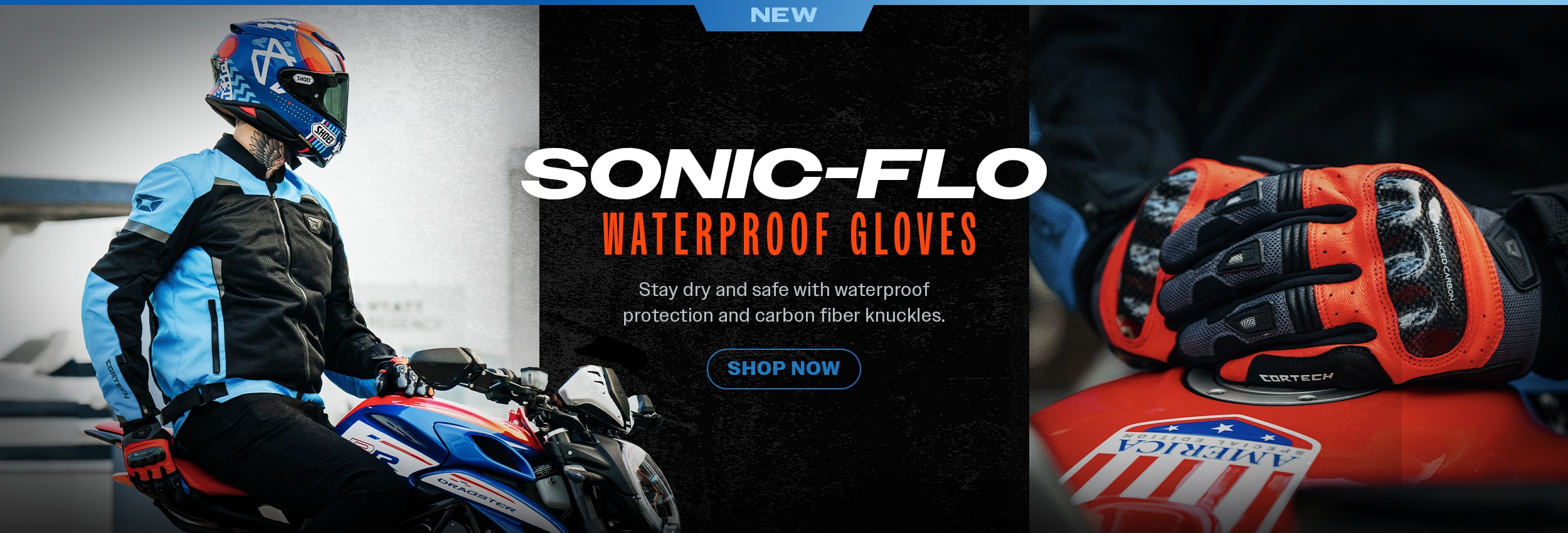 Cortech Sonic Flo Plus Waterproof Gloves